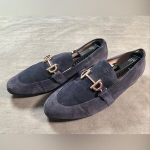 Cole Haan Women’s 11B  Suede Loafers in Navy Blue